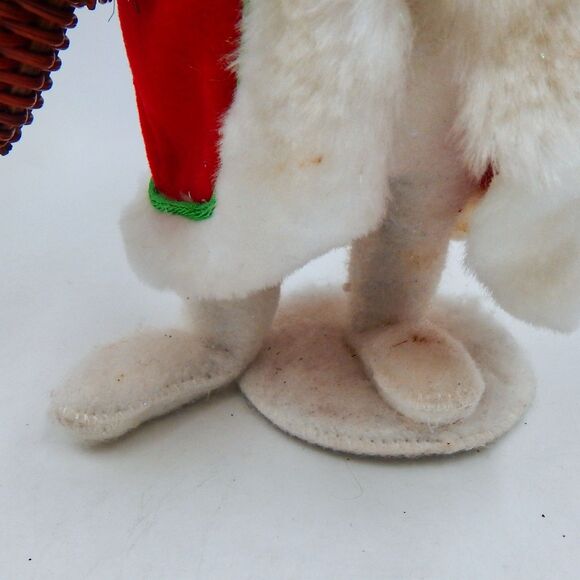 Annalee Snow Woman Basket Pinecones Holly Christmas 10" Decoration Holiday Decor - Picture 10 of 11